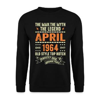 Avril 1964, AVRIL 1964 - Sweat-shirt Unisexe - noir - Devant - Alina (178cm) & Michal (187cm)