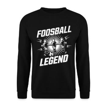 Foosball Legend Lustiges Kickern Tischfußball - Unisex Pullover - Schwarz - Vorne - Alina (178cm) & Michal (187cm)