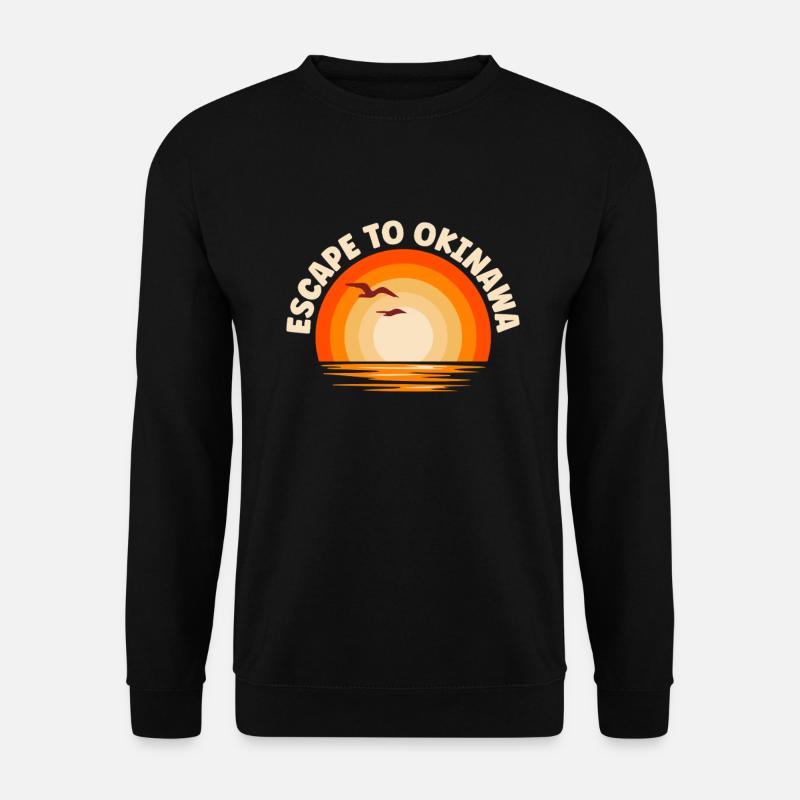 Ich fliehe nach Okinawa - Unisex Pullover - Schwarz