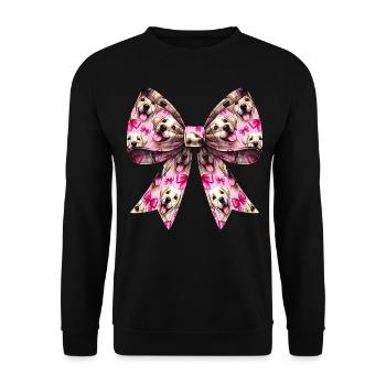 Coquette Bow Labrador Dog Pattern Mom - Unisex Sweatshirt - black - Front - Alina (178cm) & Michal (187cm)