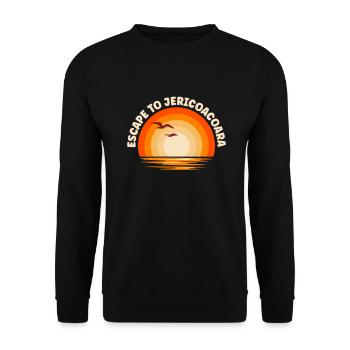 I'm fleeing to Jericoacoara - Unisex Sweatshirt - black - Front - Alina (178cm) & Michal (187cm)