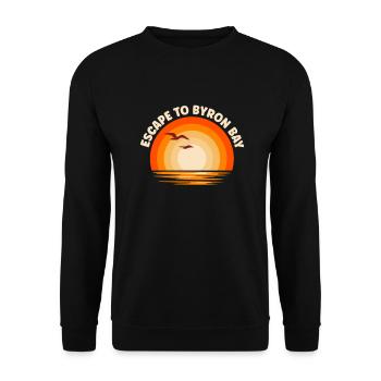 Je fuis vers Byron Bay - Sweat-shirt Unisexe - noir - Devant - Alina (178cm) & Michal (187cm)