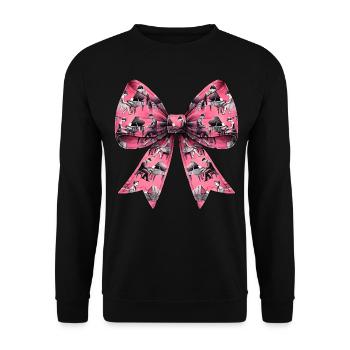 Coquette Bow Pianiste Motif Piano Girl Maman - Sweat-shirt Unisexe - noir - Devant - Alina (178cm) & Michal (187cm)
