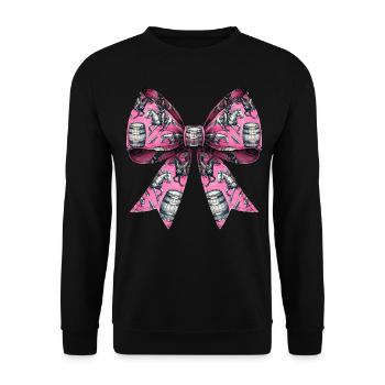 Coquette Bow Barrel Racer Barrel Racing Rodeo - Unisex Pullover - Schwarz - Vorne - Alina (178cm) & Michal (187cm)
