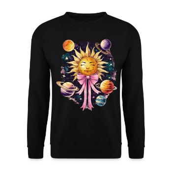 Arc coquet Système solaire Planètes solaires - Sweat-shirt Unisexe - noir - Devant - Alina (178cm) & Michal (187cm)