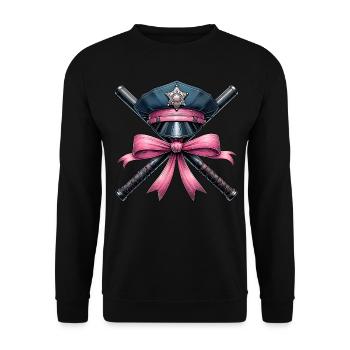Coquette Bow Agent correctionnel Chapeau Bâton - Sweat-shirt Unisexe - noir - Devant - Alina (178cm) & Michal (187cm)