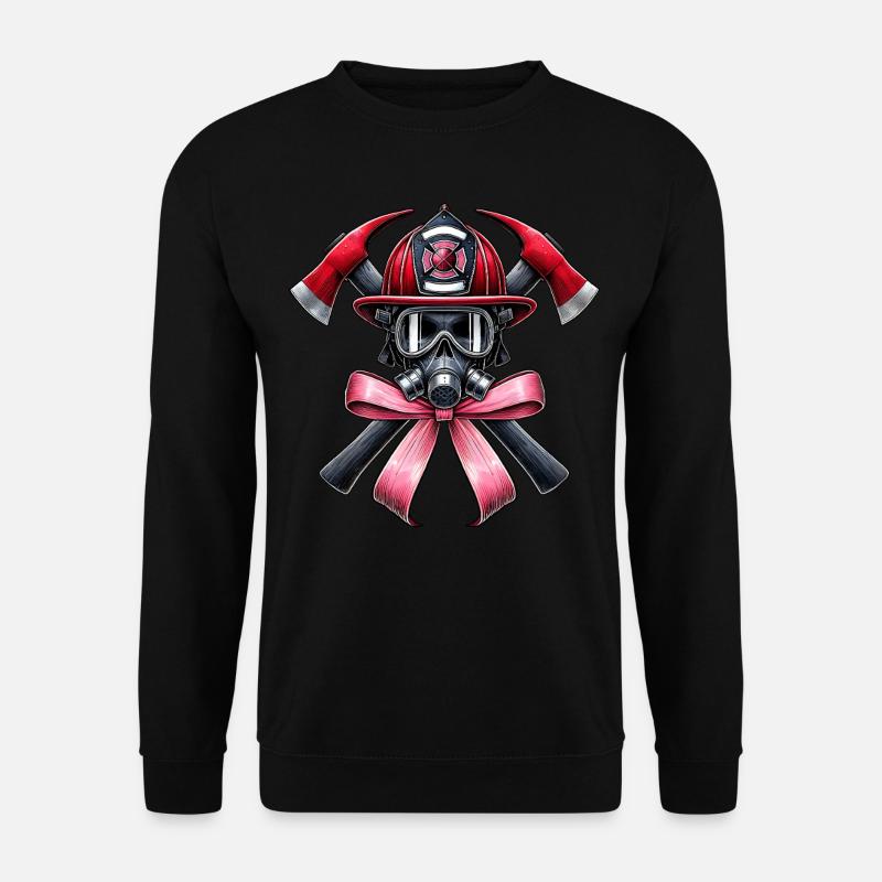 Coquette Bow Firefighter Firefighter Mom - Unisex Sweatshirt - black