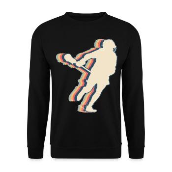 Lacrosse Spieler Trainer Mannschaft Trainer Lax - Unisex Pullover - Schwarz - Vorne - Alina (178cm) & Michal (187cm)