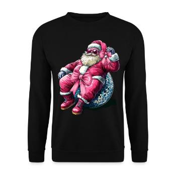 Noeud Coquet Père Noël - Sweat-shirt Unisexe - noir - Devant - Alina (178cm) & Michal (187cm)