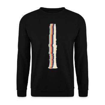 Clarinet Instrument Clarinetist Retro Line Art - Unisex Sweatshirt - black - Front - Alina (178cm) & Michal (187cm)