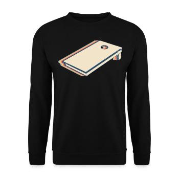Cornhole Corn Hole Board Team Player Retro - Unisex Sweatshirt - black - Front - Alina (178cm) & Michal (187cm)