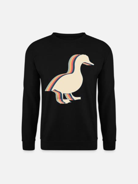 Duck Goose Retro Line Art - Unisex Sweatshirt - black