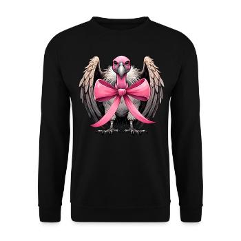 Coquette Bogen Geier Vogel Mädchen Mama rosa - Unisex Pullover - Schwarz - Vorne - Alina (178cm) & Michal (187cm)