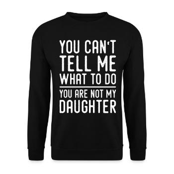 Funny Dad Tees Father Daddy Papa From Daughter Dad - Sweat-shirt Unisexe - noir - Devant - Alina (178cm) & Michal (187cm)