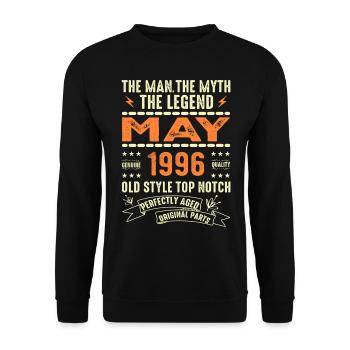 Birthday May 1996 - May 1996 - Unisex Sweatshirt - black - Front - Alina (178cm) & Michal (187cm)