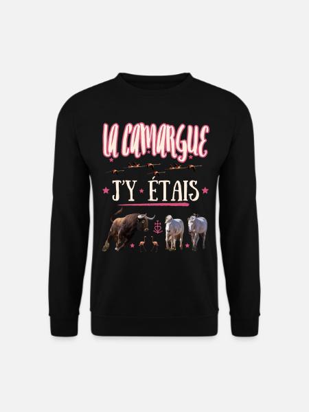 LA CAMARGUE J'Y ETAIS - Sweat-shirt Unisexe - noir