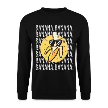 équipe de bananes - Banana Squad - Banana - Sweat-shirt Unisexe - noir - Devant - Alina (178cm) & Michal (187cm)