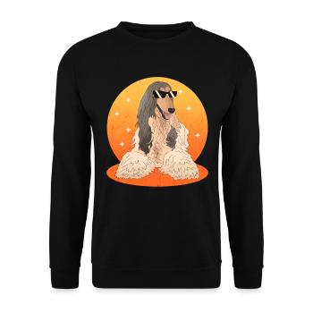Afghan Greyhound Dog Owner Gifts - Unisex Sweatshirt - black - Front - Alina (178cm) & Michal (187cm)