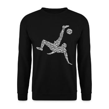 Soccer Kids Soccer Typography Soccer - Unisex Sweatshirt - black - Front - Alina (178cm) & Michal (187cm)