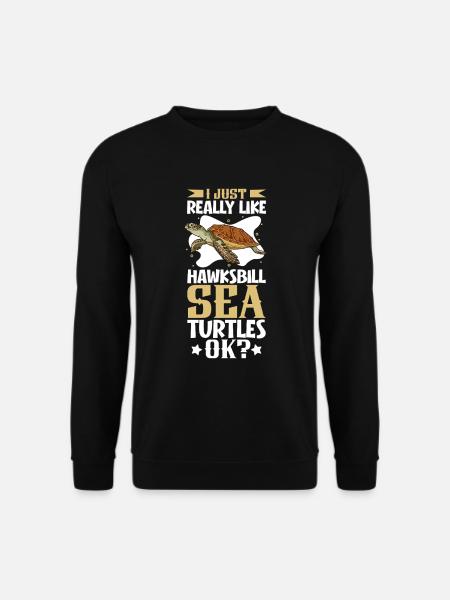 I love my hawksbill turtle - Unisex Sweatshirt - black