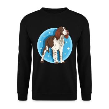 English Springer Spaniel Dog Lover Gifts - Unisex Sweatshirt - black - Front - Alina (178cm) & Michal (187cm)