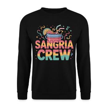 Sangria Crew Malle Group Party Mallorca 2025 - Unisex Sweatshirt - black - Front - Alina (178cm) & Michal (187cm)