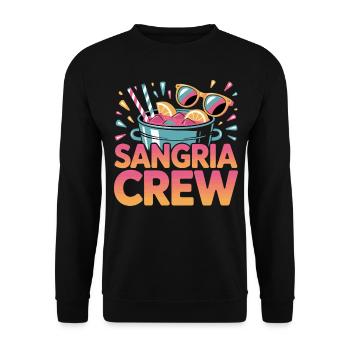Spain Sangria Crew Mallorca Party Malle 2025 - Unisex Sweatshirt - black - Front - Alina (178cm) & Michal (187cm)