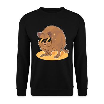Cadeau de kangourous à queue courte Quokka - Sweat-shirt Unisexe - noir - Devant - Alina (178cm) & Michal (187cm)