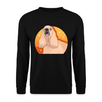 Cocker américain épagneul chien cadeaux - Sweat-shirt Unisexe - noir - Devant - Alina (178cm) & Michal (187cm)