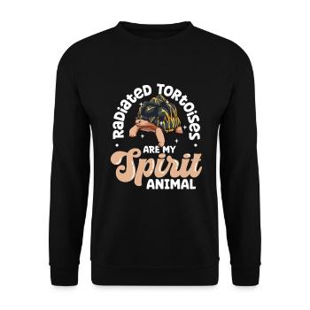 My Spirit Animal - Radiated Turtle - Unisex Sweatshirt - black - Front - Alina (178cm) & Michal (187cm)