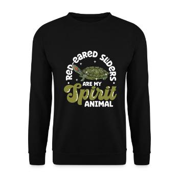 My Spirit Animal - Red-eared Turtle - Unisex Sweatshirt - black - Front - Alina (178cm) & Michal (187cm)