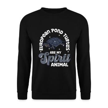My Spirit Animal - European pond turtle - Unisex Sweatshirt - black - Front - Alina (178cm) & Michal (187cm)