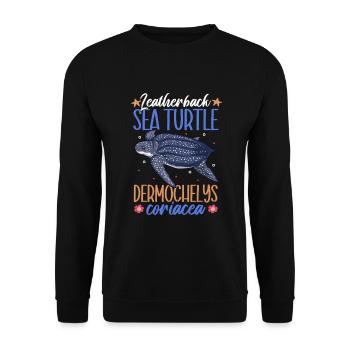 Tortue luth - Sweat-shirt Unisexe - noir - Devant - Alina (178cm) & Michal (187cm)