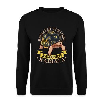 Radiated tortoise - Unisex Sweatshirt - black - Front - Alina (178cm) & Michal (187cm)