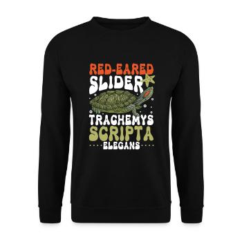 Red-eared Turtle - Unisex Sweatshirt - black - Front - Alina (178cm) & Michal (187cm)