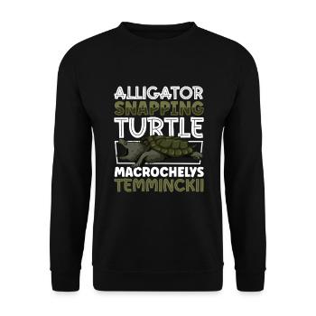 Alligator turtle - Unisex Sweatshirt - black - Front - Alina (178cm) & Michal (187cm)