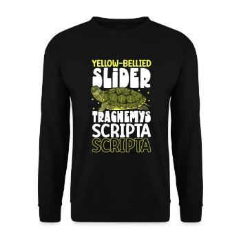 Yellow-cheeked Turtle - Unisex Sweatshirt - black - Front - Alina (178cm) & Michal (187cm)
