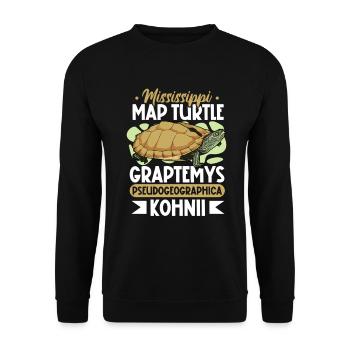 Mississippi Mute Turtle - Unisex Sweatshirt - black - Front - Alina (178cm) & Michal (187cm)