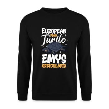 Tortue de l’étang - Sweat-shirt Unisexe - noir - Devant - Alina (178cm) & Michal (187cm)
