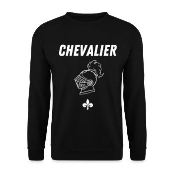 CHEVALIER HEAUME ET LYS - Sweat-shirt Unisexe - noir - Devant - Alina (178cm) & Michal (187cm)