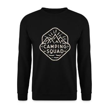 Camping camp squad camper group - Unisex Sweatshirt - black - Front - Alina (178cm) & Michal (187cm)