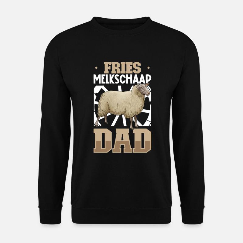 Ostfriesisches Milchschaf Papa - Unisex Pullover - Schwarz