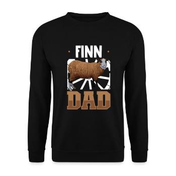 Finnschaf Papa - Unisex Pullover - Schwarz - Vorne - Alina (178cm) & Michal (187cm)