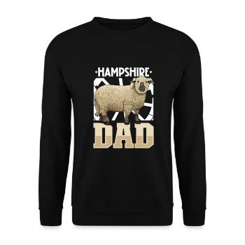 Hampshire Sheep Dad - Unisex Sweatshirt - black - Front - Alina (178cm) & Michal (187cm)