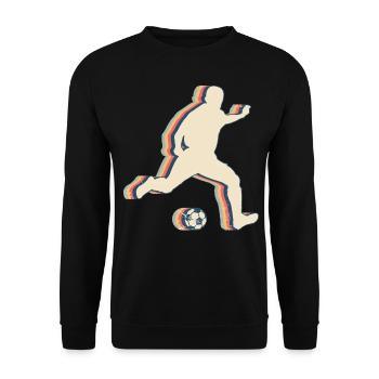 Fußballspieler Mannschaft Trainer Trainer Retro - Unisex Pullover - Schwarz - Vorne - Alina (178cm) & Michal (187cm)