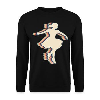 Sock Hop Player Team Trainer Trainer Retro - Unisex Sweatshirt - black - Front - Alina (178cm) & Michal (187cm)