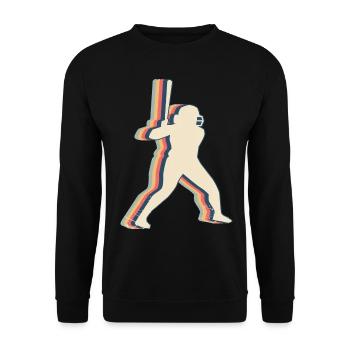 Joueur de Softball Équipe Entraîneur Entraîneur Rétro - Sweat-shirt Unisexe - noir - Devant - Alina (178cm) & Michal (187cm)