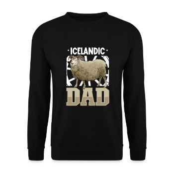 Papa mouton islandais - Sweat-shirt Unisexe - noir - Devant - Alina (178cm) & Michal (187cm)