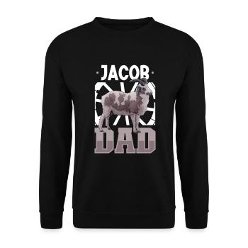 Jakobschaf Papa - Sweat-shirt Unisexe - noir - Devant - Alina (178cm) & Michal (187cm)