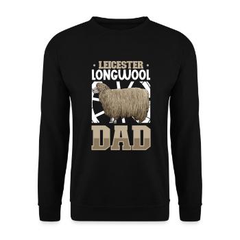 Leicester Long Wool Sheep Dad - Unisex Sweatshirt - black - Front - Alina (178cm) & Michal (187cm)